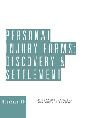 cover image of Personal Injury Forms: Discovery & Settlement